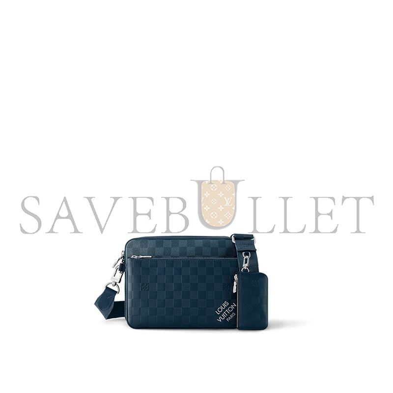 l0*is V*t0n trio messenger bag damier infini leather blue m40438 (25*18.5*7cm)